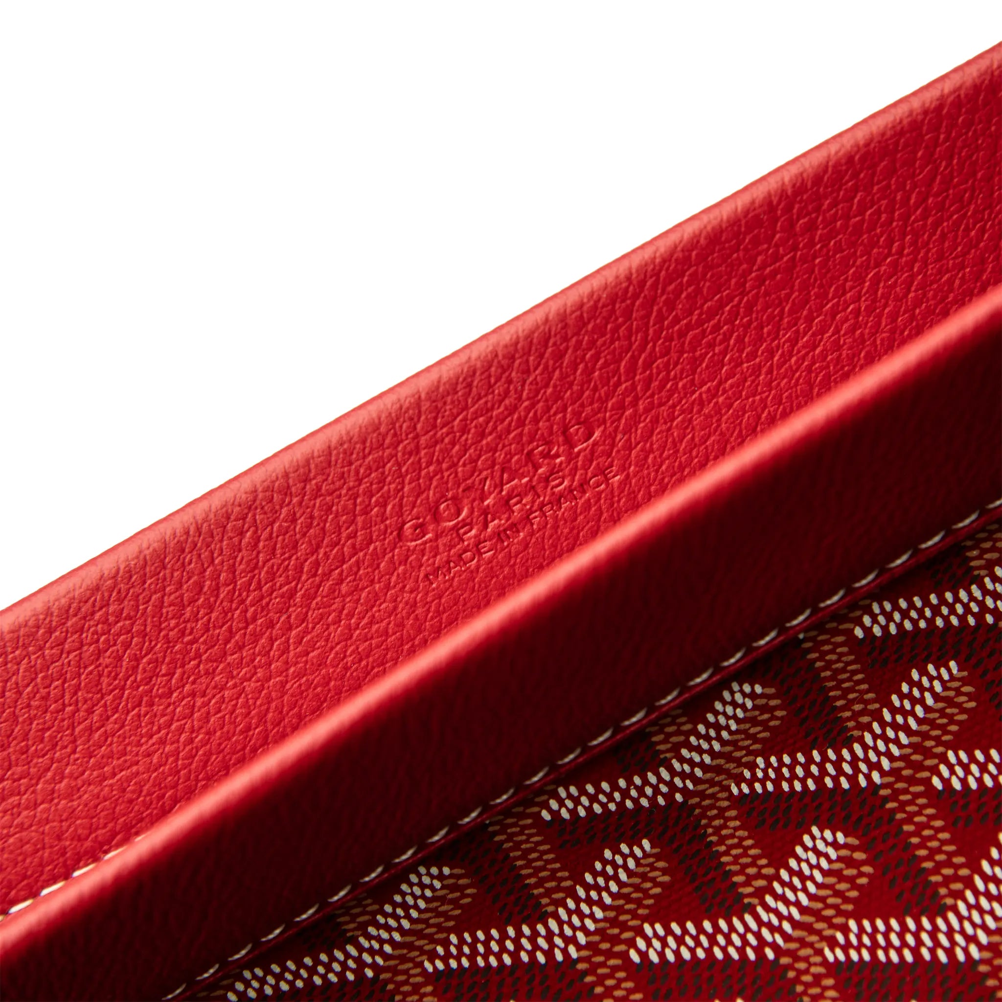 Detail view of Goyard Conti Red Pouch CONTIPPMLTY02CL02P